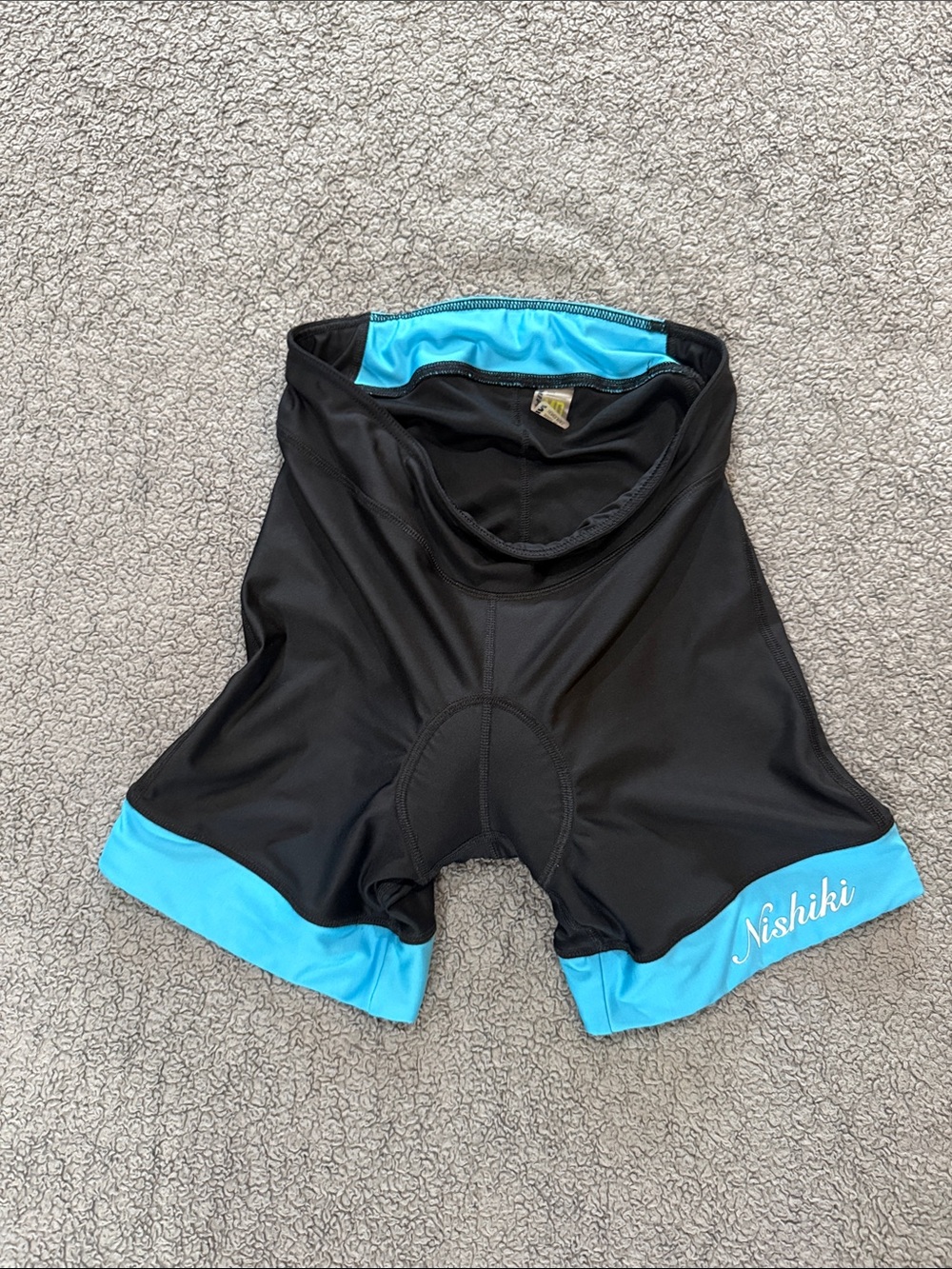 Nishiki Women’s Black Bike Shorts with Aqua Trim